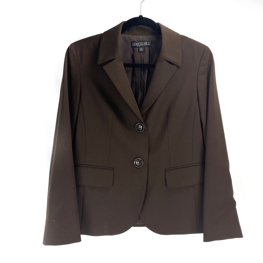 Lafayette 148 brown wool blazer